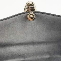 Pre Owned Bvlgari Black Leather Serpenti Forever Flap Chain Shoulder Bag