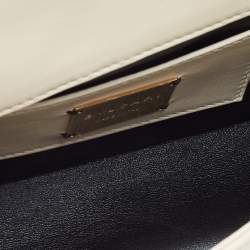 Pre Owned Bvlgari Ivory Quilted Leather Mini Serpenti Cabochon Crossbody Bag