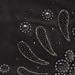 Pre Owned Bvlgari Black Satin Embellished Clutch