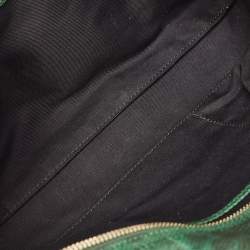 Bvlgari Green/Black Karung Leather Monete Chain Bag