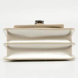 Bvlgari Off White Patent Leather Small Serpenti Forever Shoulder Bag