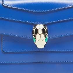 Bvlgari Blue Leather Mini Serpenti Forever Pochette