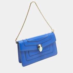 Bvlgari Blue Leather Mini Serpenti Forever Pochette
