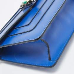 Bvlgari Blue Leather Mini Serpenti Forever Pochette