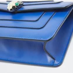 Bvlgari Blue Leather Mini Serpenti Forever Pochette