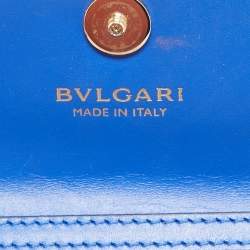 Bvlgari Blue Leather Mini Serpenti Forever Pochette