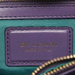 مملوكة مسبقًا Bvlgari Purple Leather Medium Serpenti Forever Flap Bag