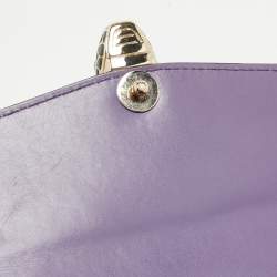 مملوكة مسبقًا Bvlgari Purple Leather Medium Serpenti Forever Flap Bag