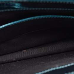 Pre Owned Bvlgari Green Patent Leather Medium Serpenti Forever Flap Shoulder Bag