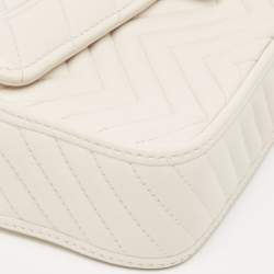 Pre Owned Bvlgari Off White Quilted Leather Serpenti Forever Convertible Belt Bag