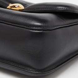 Pre Owned Bvlgari x Mary Katrantzou Black Leather Serpenti Metamorphosis Top Handle Bag