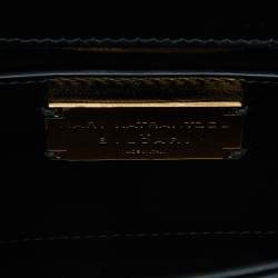 Pre Owned Bvlgari x Mary Katrantzou Black Leather Serpenti Metamorphosis Top Handle Bag