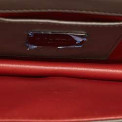 مملوكة مسبقًا Bvlgari Grey Leather Serpenti Studded Diamond Blast Shoulder Bag