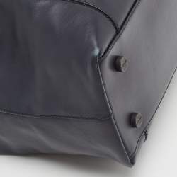 Pre Owned Bvlgari Black Leather Zip Satchel