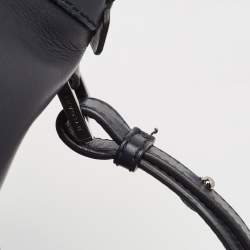 Pre Owned Bvlgari Black Leather Zip Satchel