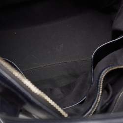 Pre Owned Bvlgari Black Leather Zip Satchel