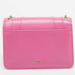 Bvlgari Pink Leather Small Serpenti Forever Shoulder Bag