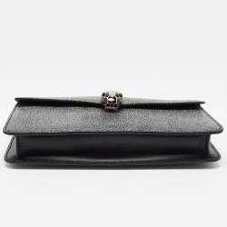 Pre Owned Bvlgari Grey Stingray and Leather Serpenti Forever Chain Clutch