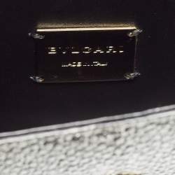 Pre Owned Bvlgari Grey Stingray and Leather Serpenti Forever Chain Clutch