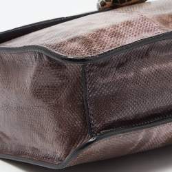 مملوكة مسبقًا Bvlgari Purple Karung Serpenti Forever Flap Shoulder Bag