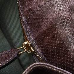 مملوكة مسبقًا Bvlgari Purple Karung Serpenti Forever Flap Shoulder Bag