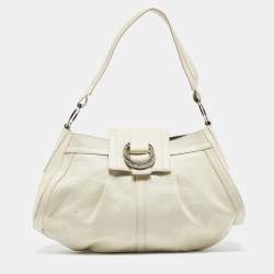 مملوكة مسبقًا Bvlgari Off White Leather Chandra Shoulder Bag