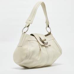مملوكة مسبقًا Bvlgari Off White Leather Chandra Shoulder Bag