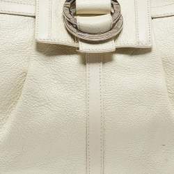 مملوكة مسبقًا Bvlgari Off White Leather Chandra Shoulder Bag