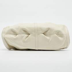 مملوكة مسبقًا Bvlgari Off White Leather Chandra Shoulder Bag