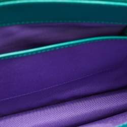 Pre Owned Bvlgari Green Leather Medium Serpenti Forever Flap Shoulder Bag