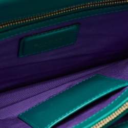 Pre Owned Bvlgari Green Leather Medium Serpenti Forever Flap Shoulder Bag