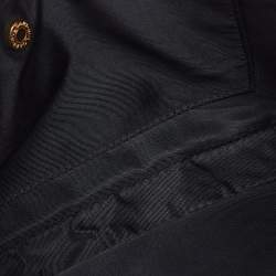 Pre Owned Bvlgari Pink/White Printed Satin and Leather Baguette Bag