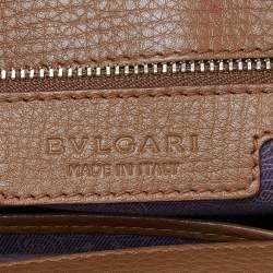 Pre Owned Bvlgari Tri Color Leather Isabella Rossellini Top Handle Bag