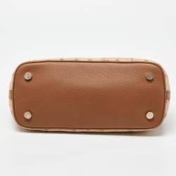 Pre Owned Bvlgari Tri Color Leather Isabella Rossellini Top Handle Bag