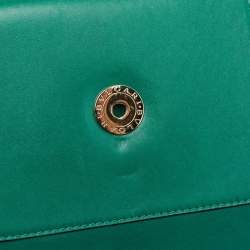 Bvlgari Green Leather Medium Serpenti Forever Shoulder Bag