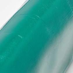 Pre Owned Bvlgari Green Leather Medium Serpenti Forever Flap Shoulder Bag