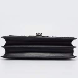 Bvlgari Black Python and Leather Medium Serpenti Diamond Blast Shoulder Bag
