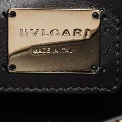 Bvlgari Black Python and Leather Medium Serpenti Diamond Blast Shoulder Bag