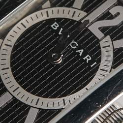Bvlgari Black Stainless Steel Rettangolo RT39S Women's Wristwatch 21 mm 