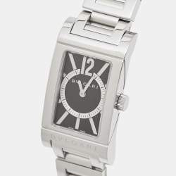 Bvlgari Black Stainless Steel Rettangolo RT39S Women's Wristwatch 21 mm 