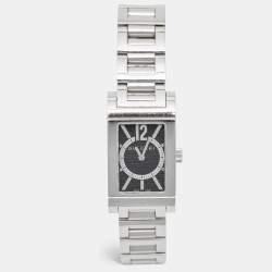 Bvlgari Black Stainless Steel Rettangolo RT39S Women's Wristwatch 21 mm 