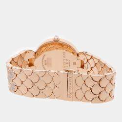 Bvlgari Blue 18k Rose Gold Divas' Dream 103646 Quartz Women's Wristwatch 33 mm