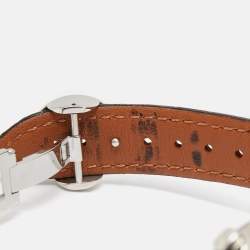 Bvlgari Silver Stainless Steel Alligator Leather Bvlgari Bvlgari BB38SLCH Men's Wristwatch 38 mm