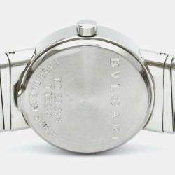 Bvlgari Black Stainless Steel Tubogas Quartz Women's Wristwatch 23 mm