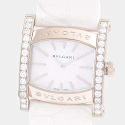 Bvlgari White 18K White Gold Assioma AAW36G Quartz Women's Wristwatch 30 mm