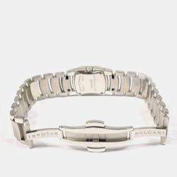 Bvlgari White Stainless Steel Assioma AA26S Quartz Women's Wristwatch 27 mm