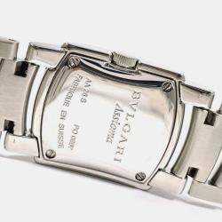 Bvlgari White Stainless Steel Assioma AA26S Quartz Women's Wristwatch 27 mm