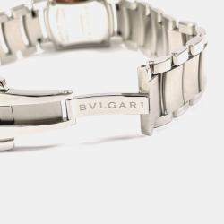 Bvlgari White Stainless Steel Assioma AA26S Quartz Women's Wristwatch 27 mm