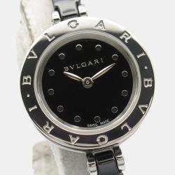 Bvlgari Black Stainless Steel Ceramic B.Zero1 BZ23SC Quartz Women's Wristwatch 23 mm