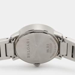 Bvlgari Silver Diamond Stainless Steel Bvlgari Bvlgari BBL33S Women's Wristwatch 33 mm